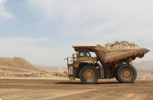 Proceso extracción de minerales: Caliche