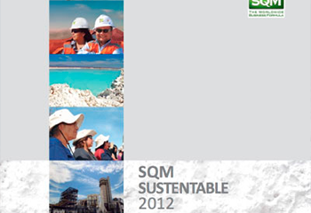 Logo de SQM Sustentable para el reporte de sustentabilidad